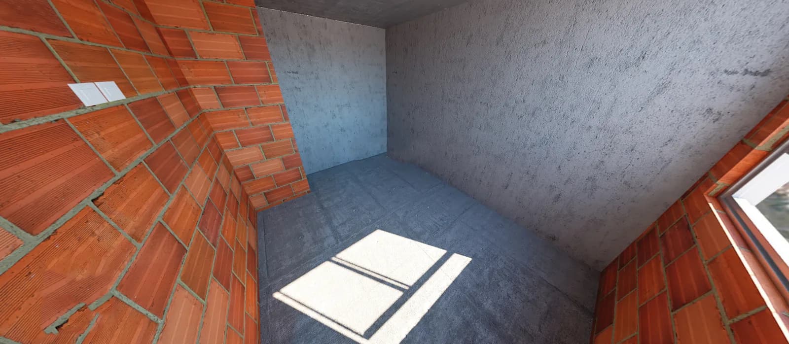 Alcoba en obra gris de un apartamento Torre 1 - 2