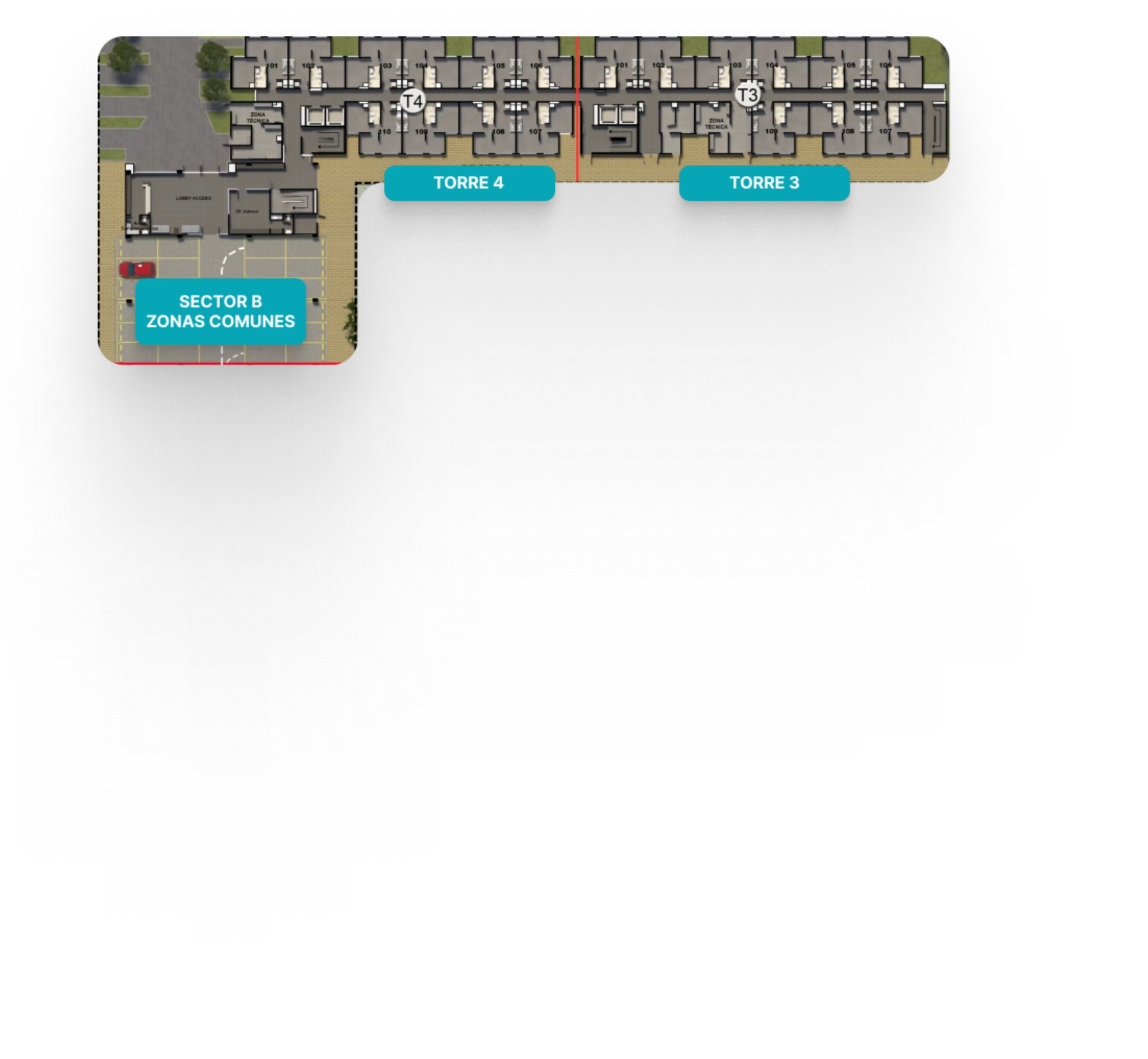 Sector B - Torres 3 y 4